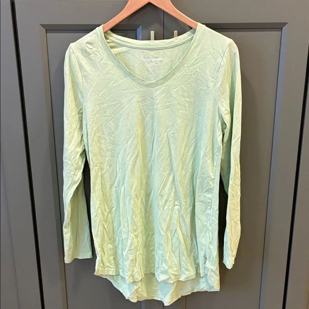 Soft Surroundings Mint Long Sleeve Top